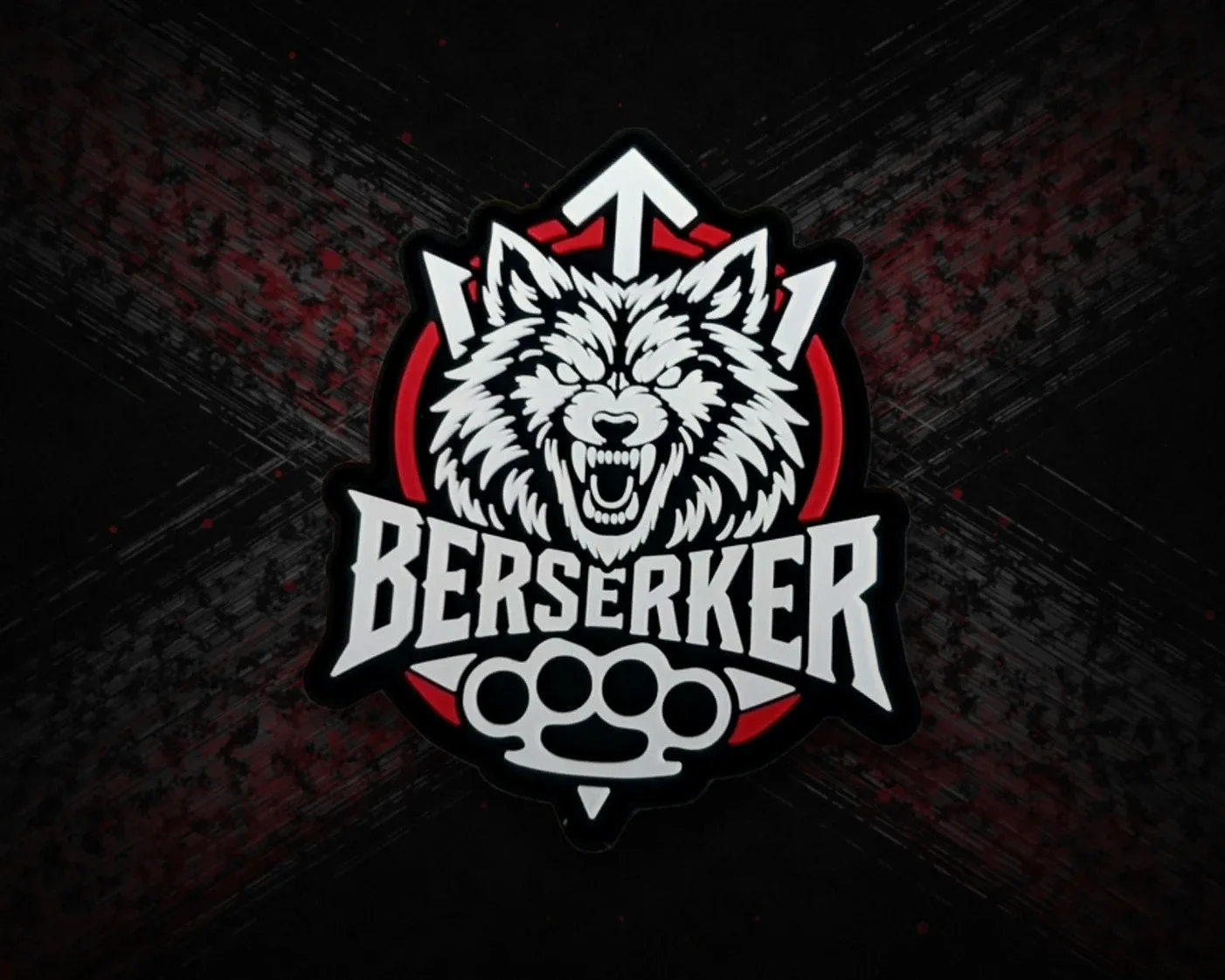 Parche Ulfhednar de PVC con lobo Berserker, vista frontal